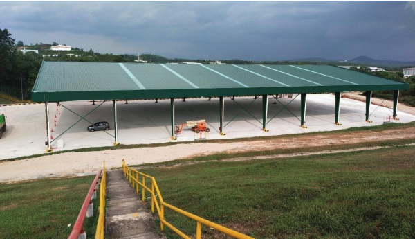 Construction of a single-storey open scheduled waste storage building on part of Lot 6638 within the Scheduled Waste Management Complex